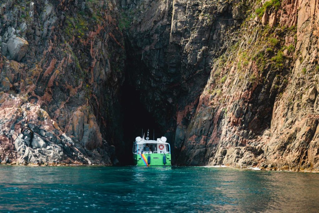 Promenade en bateau : Tour complet du Golfe de Porto, réserve de Scandola, Calanches de Piana et Capo Rosso.